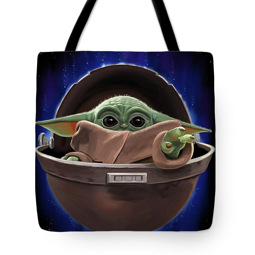 Baby Tote Bag featuring the digital art Star Child by Norman Klein