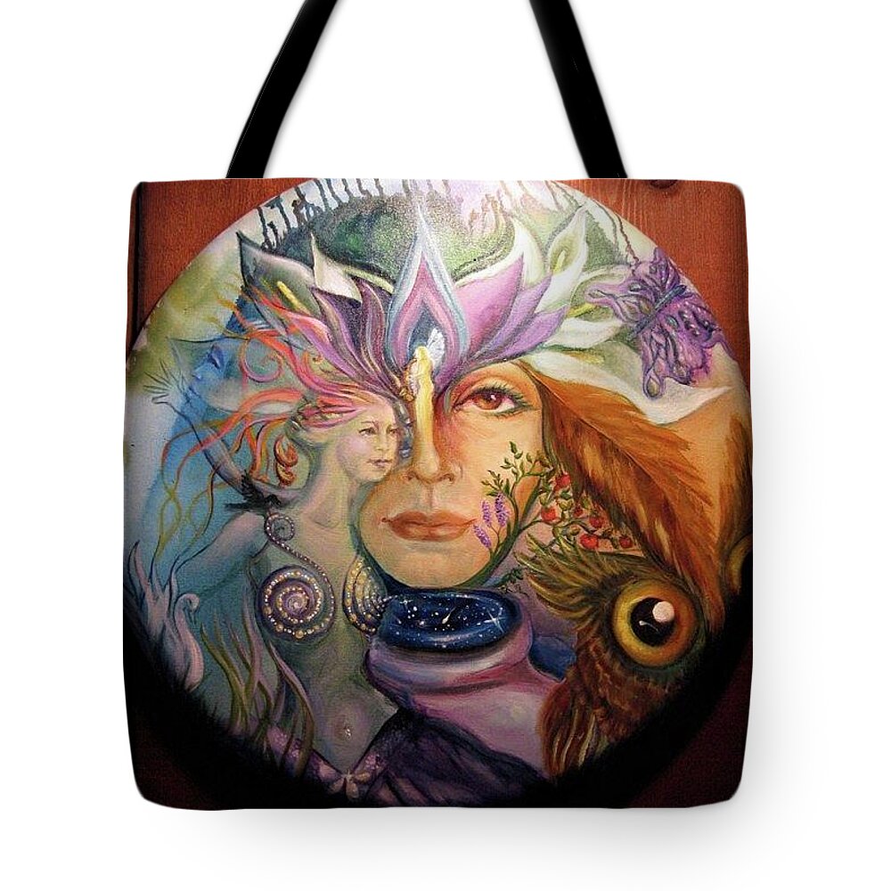 Masks Tote Bag featuring the mixed media Star Dancer by Sofanya White