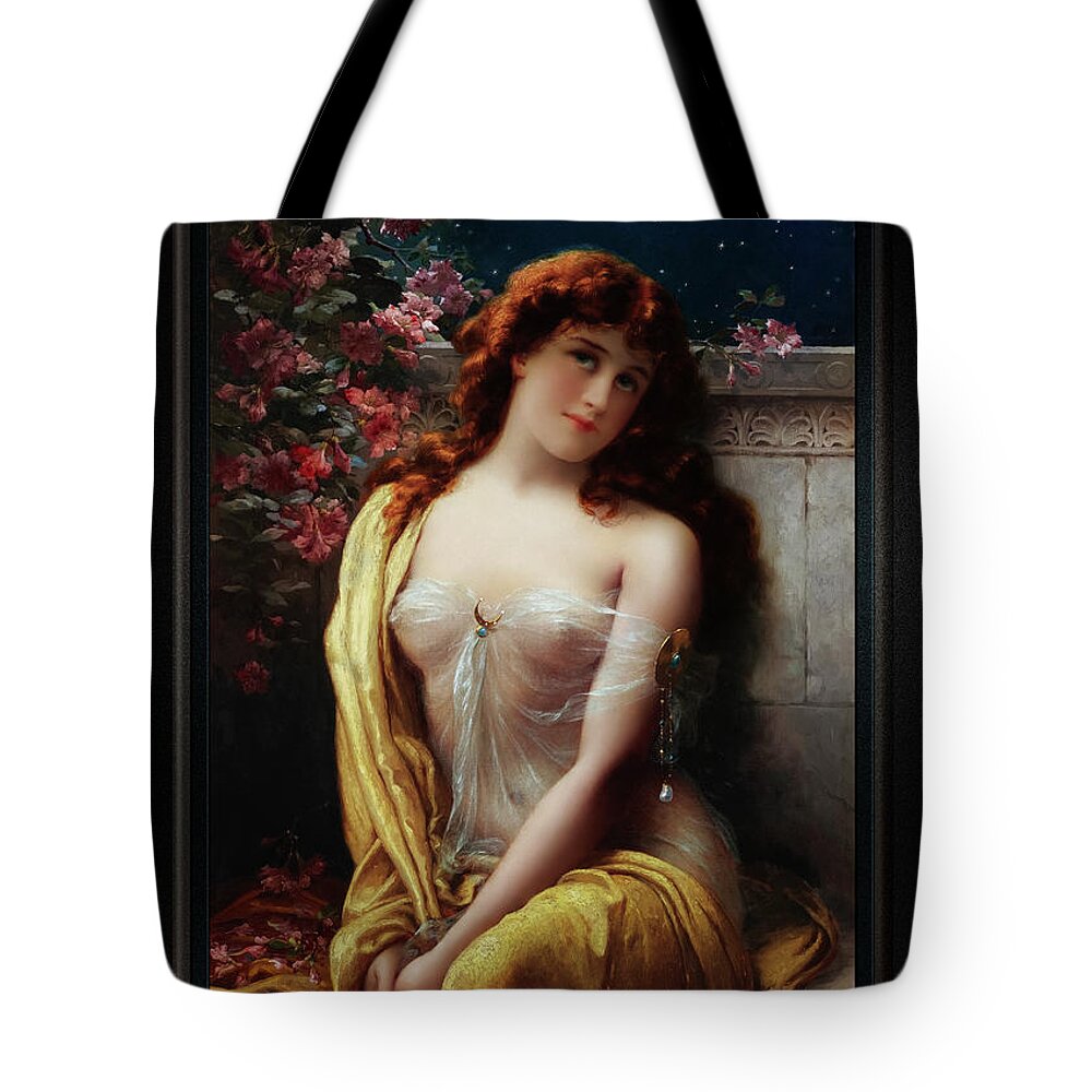 Starlight Tote Bag featuring the painting Starlight by Emile Vernon Classical Fine Art Old Masters Reproduction by Rolando Burbon