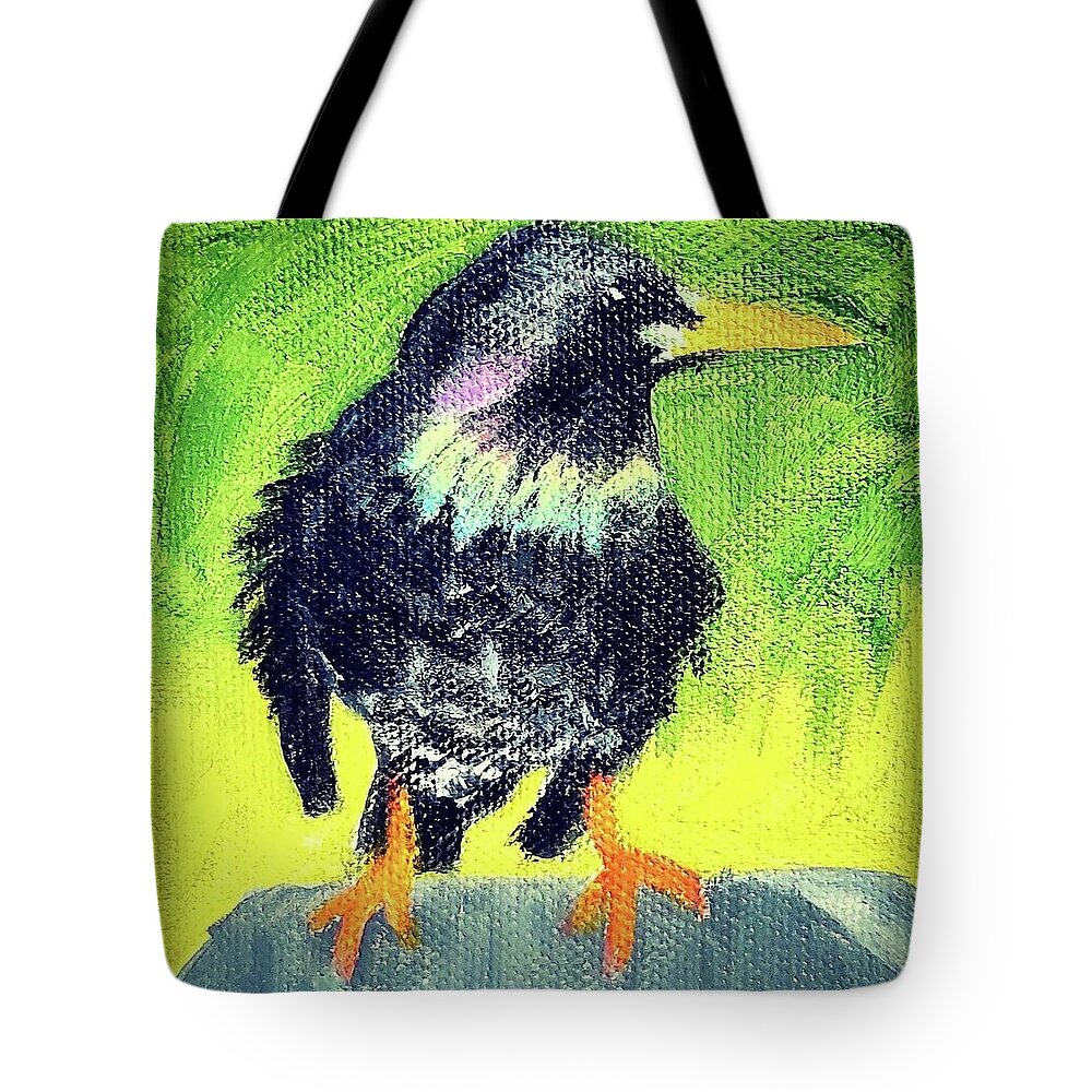  Tote Bag featuring the painting Starling by Amy Kuenzie