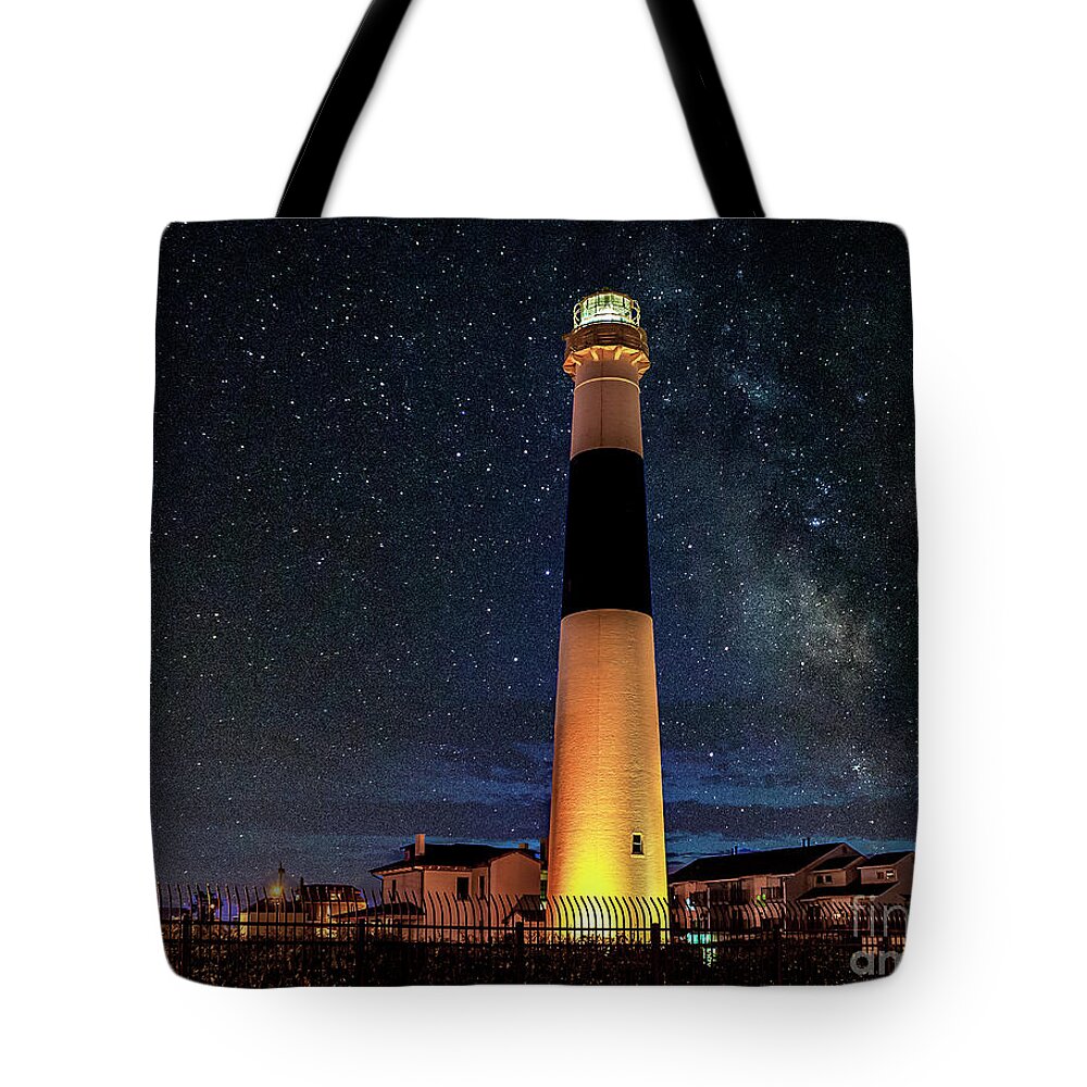 Lighthouse Tote Bag featuring the photograph Stars at Absecon Light by Nick Zelinsky Jr