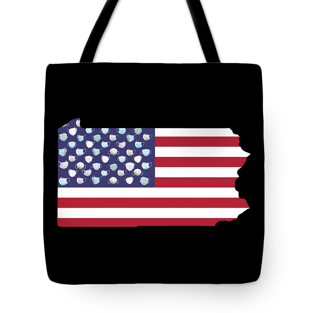 Digital Tote Bag featuring the digital art State of Pennsylvania by Fei A