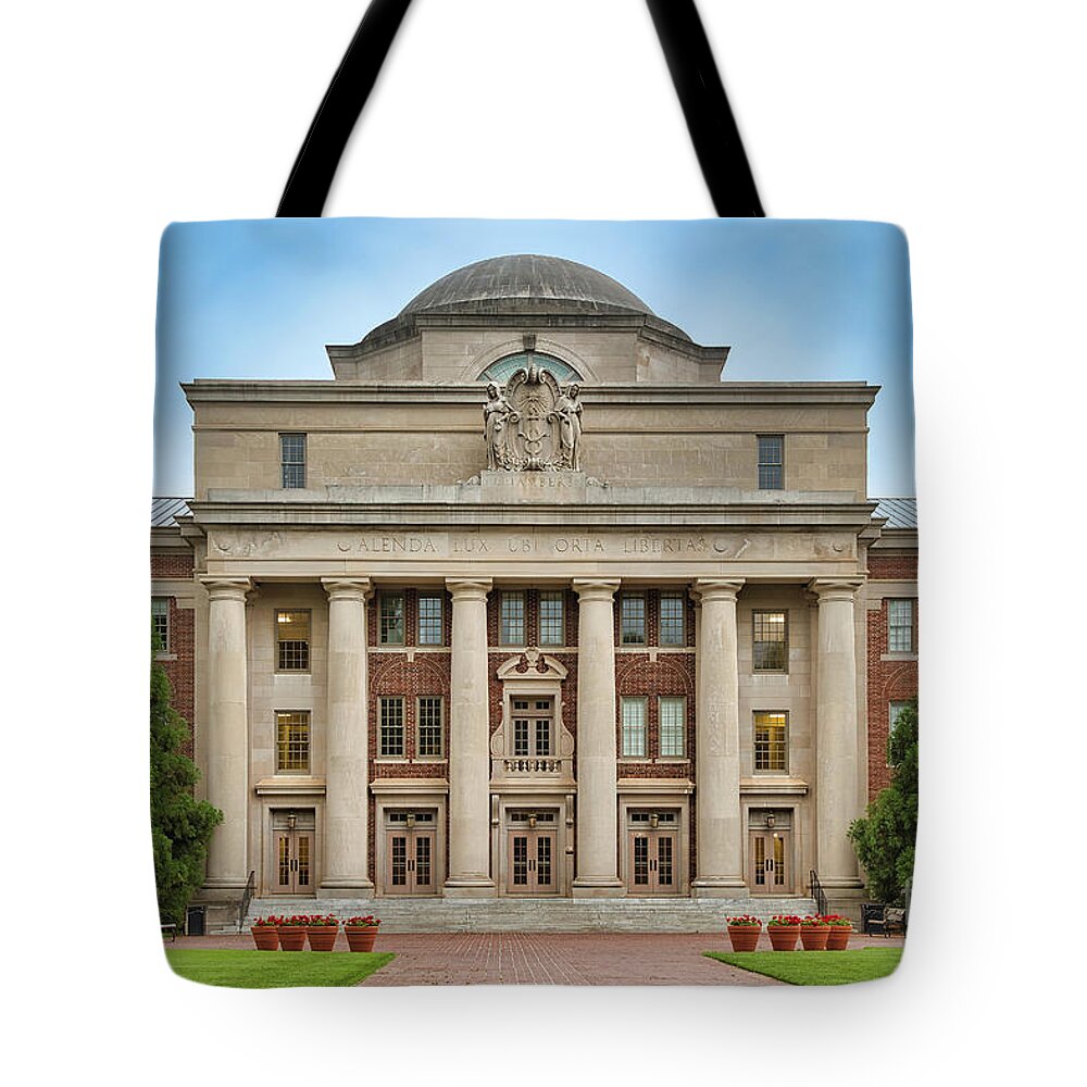 Building Tote Bag featuring the photograph Stately Architecture at Davidson College by Amy Dundon