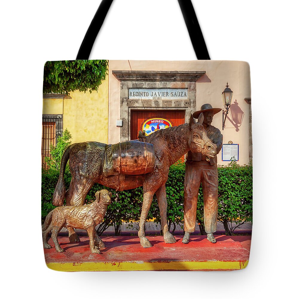 Tequila Tote Bag featuring the photograph Statuary monument, Tequila Mexico by Tatiana Travelways