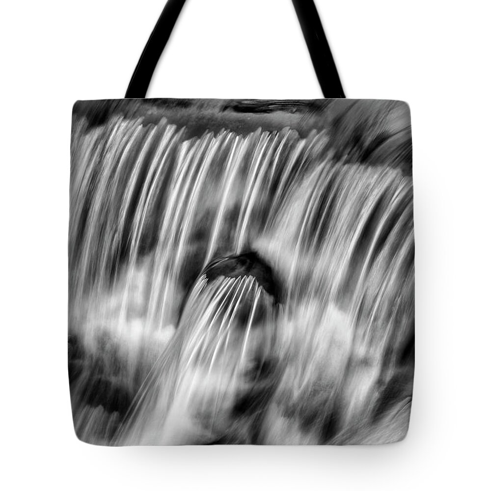 Water Fall Tote Bag featuring the photograph Steaming Water by Cate Franklyn