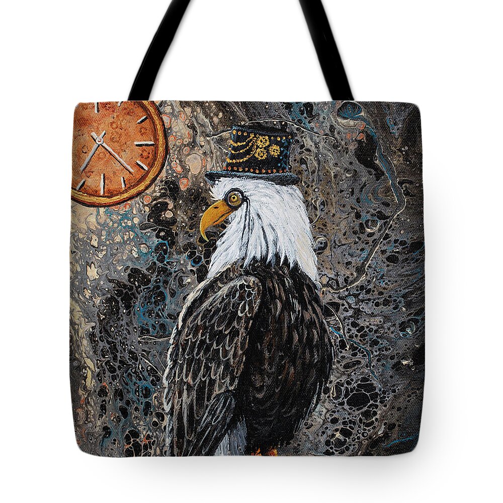 Steampunk Tote Bag featuring the painting Steampunk Eagle by Darice Machel McGuire