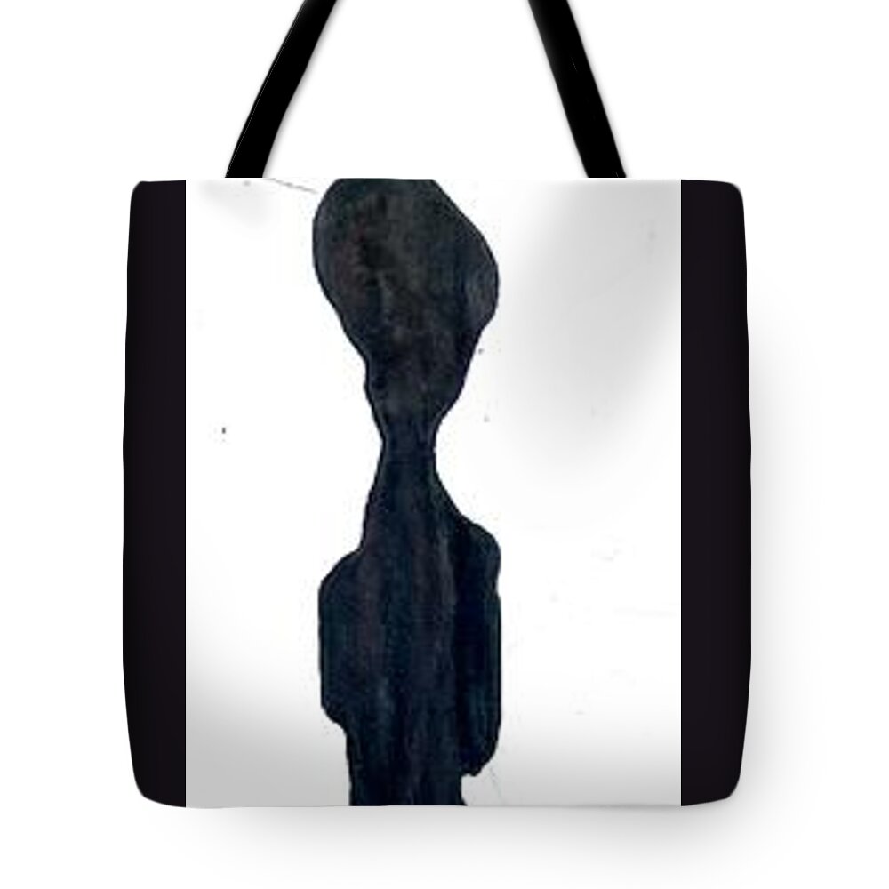 Figure Tote Bag featuring the sculpture Steel Figure by David Euler
