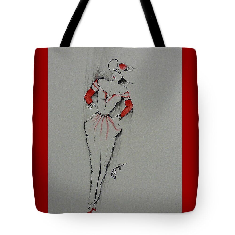 Stepping Tote Bag featuring the painting Stepping in Style by Kem Himelright