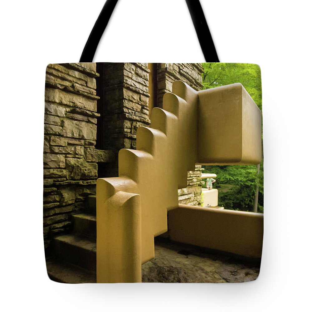2-events/trips Tote Bag featuring the photograph Steps at Falling Waters by Louis Dallara
