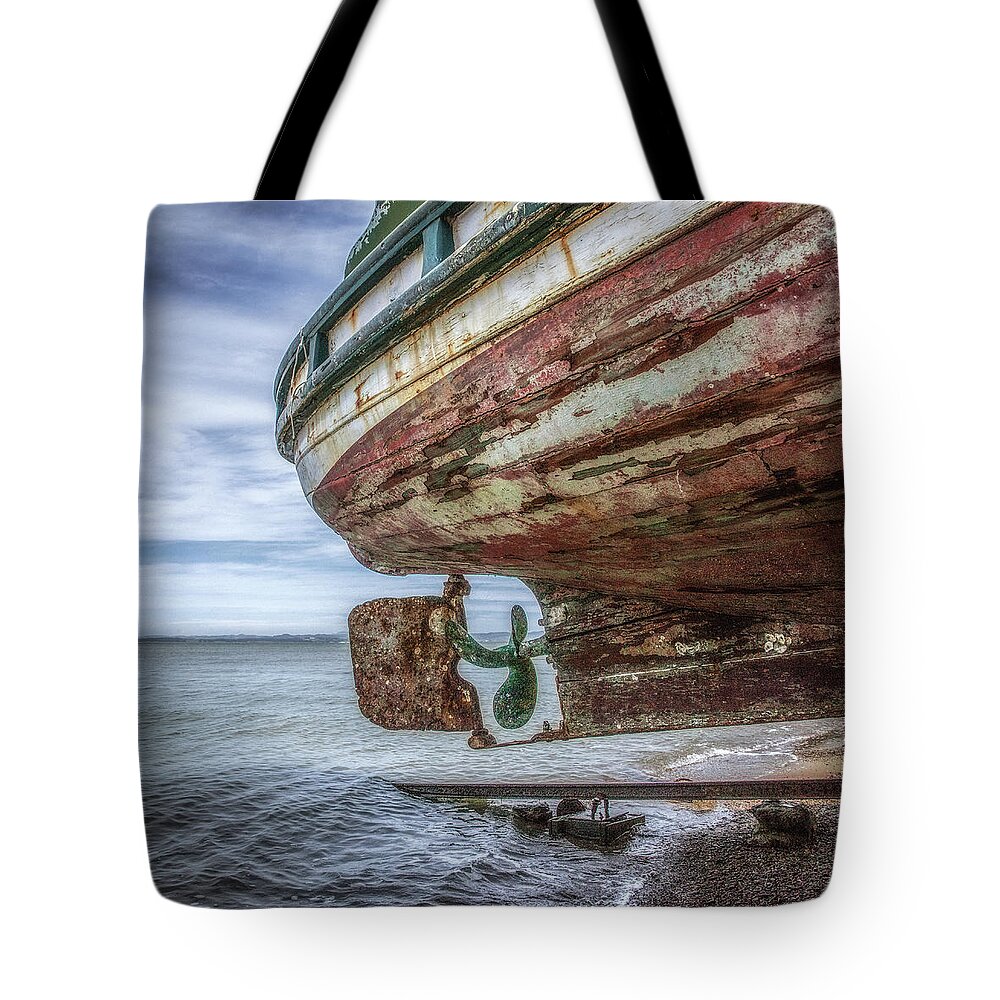 Stern Tote Bag featuring the photograph Stern of St. Ernia -- Petaluma by Donald Kinney