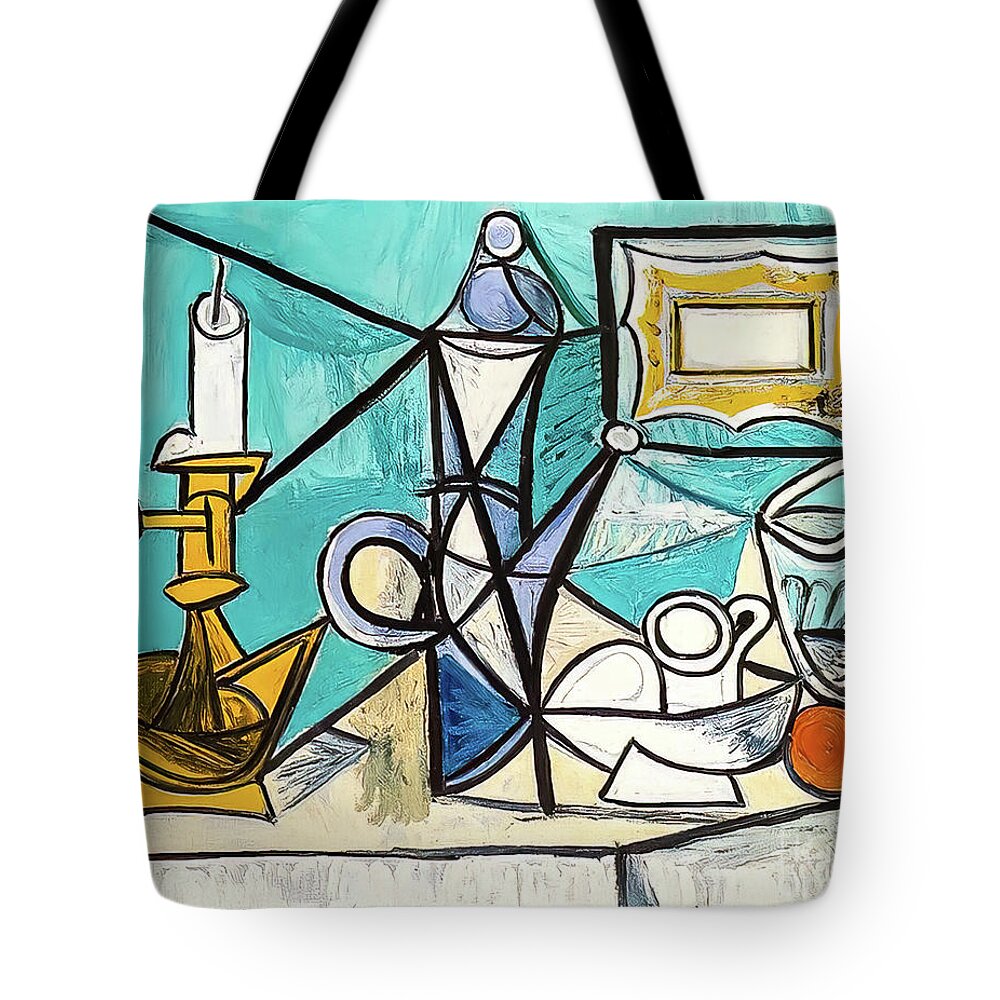 Picasso Cubism Portrait Tote Bag by Enki Art - Pixels