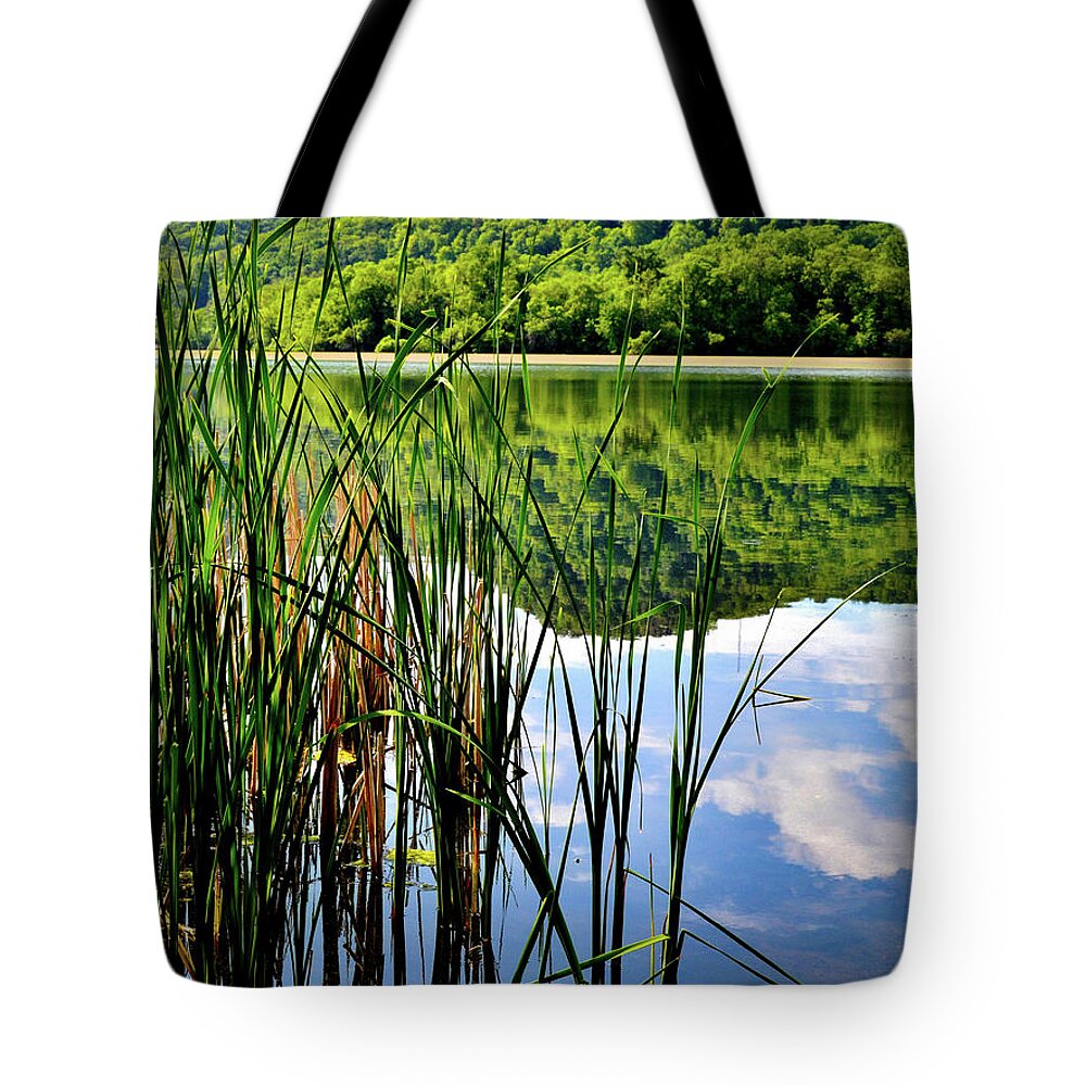 Cloud Reflections Tote Bag featuring the photograph Still Waters by Susie Loechler