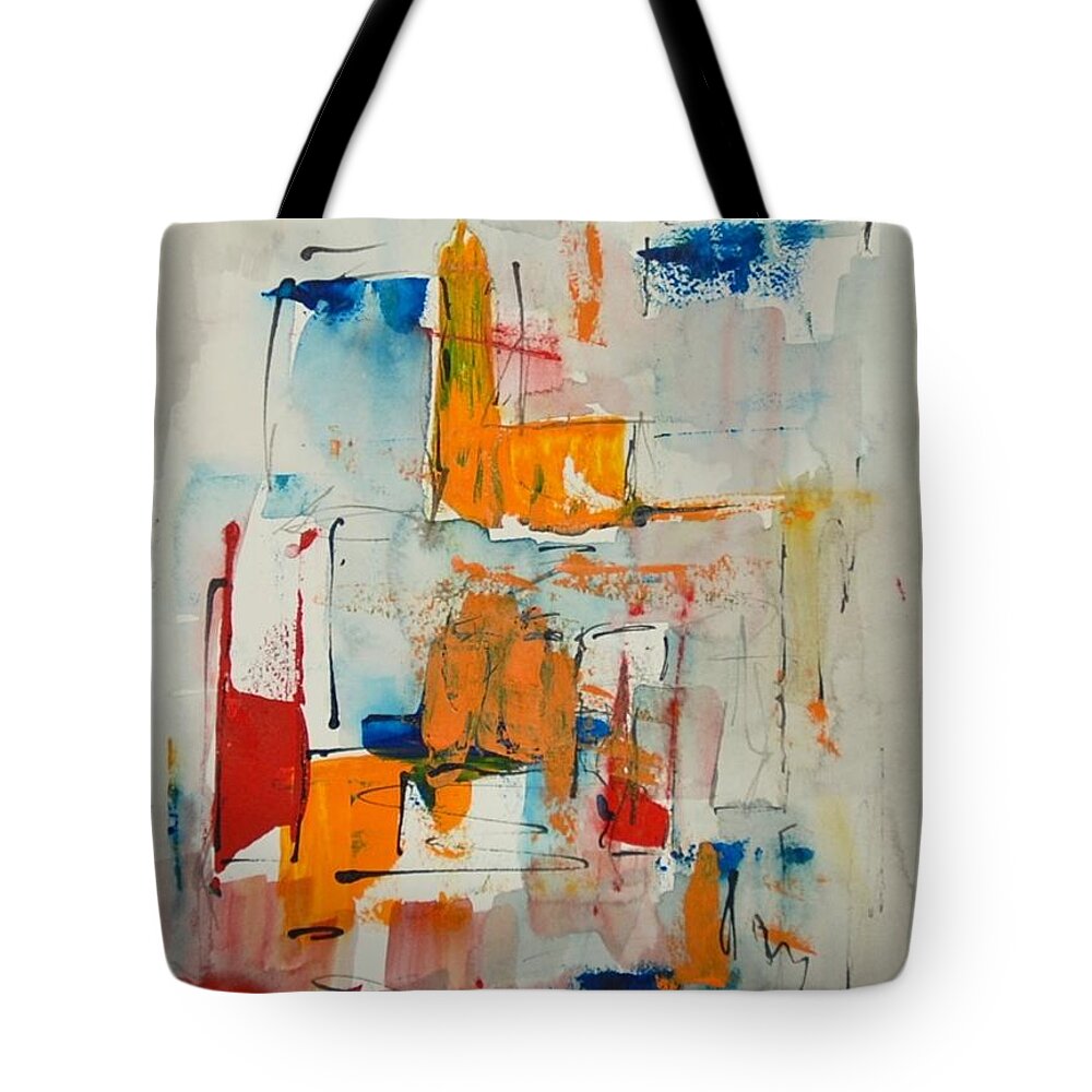  Tote Bag featuring the painting Stillness and Motion #1 by Dick Richards