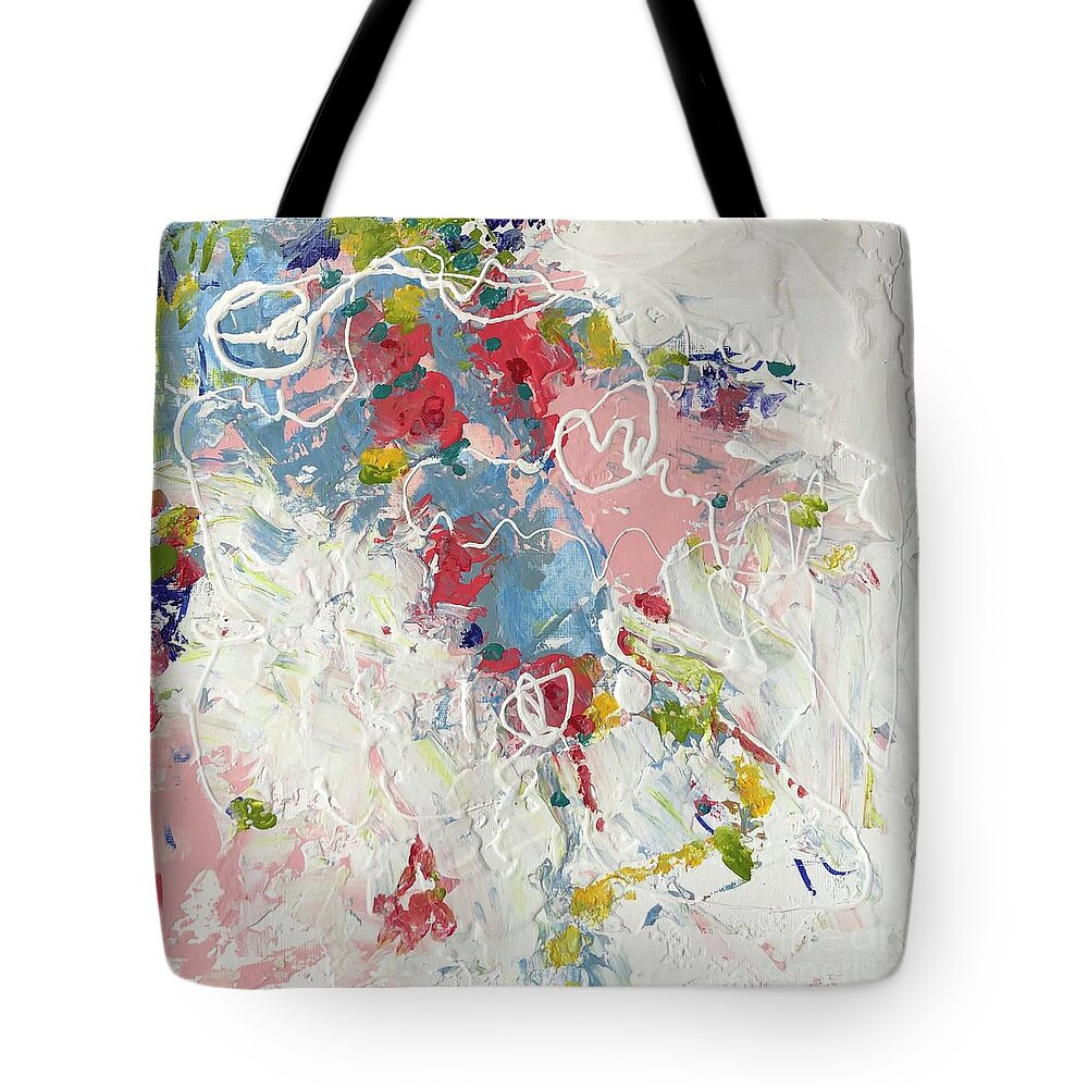Abstract Tote Bag featuring the painting Stir Crazy by Jacqui Hawk