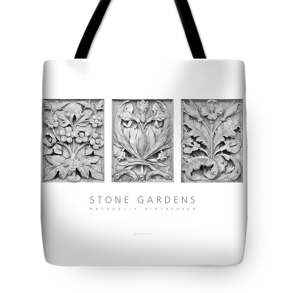 Flora Sculpture Reliefs Tote Bag featuring the photograph Stone Gardens 2 Naturally Distressed Poster by David Davies