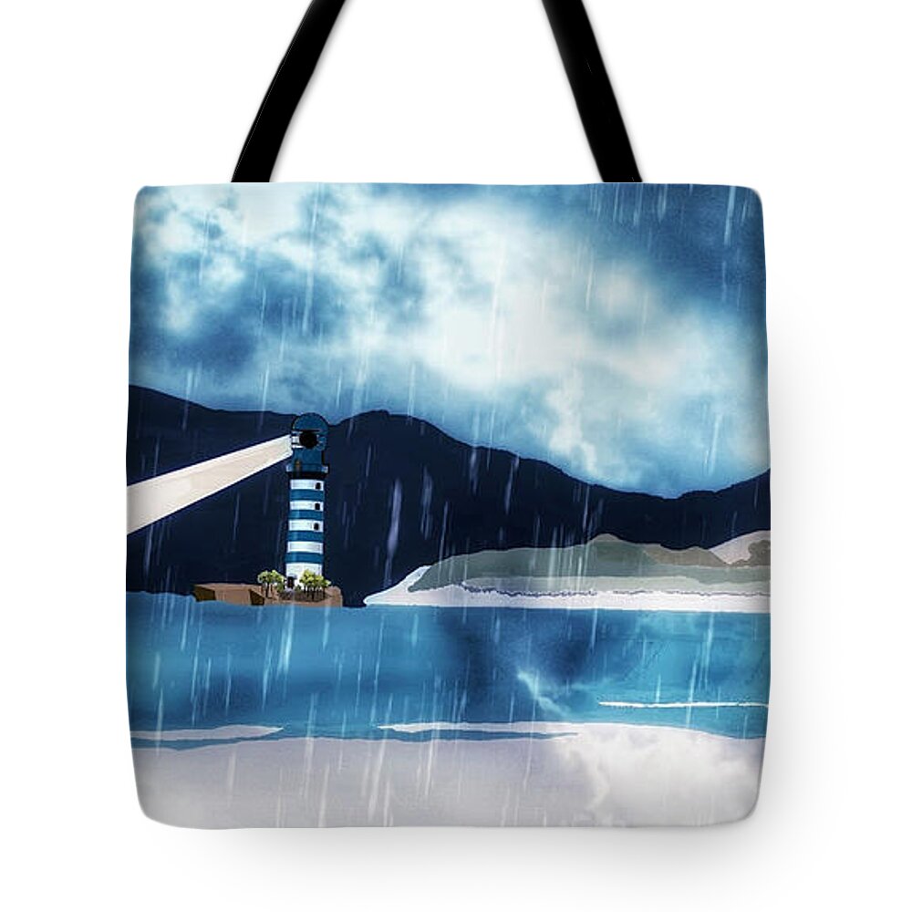 Storm Tote Bag featuring the digital art Storm Coming by John Mckenzie