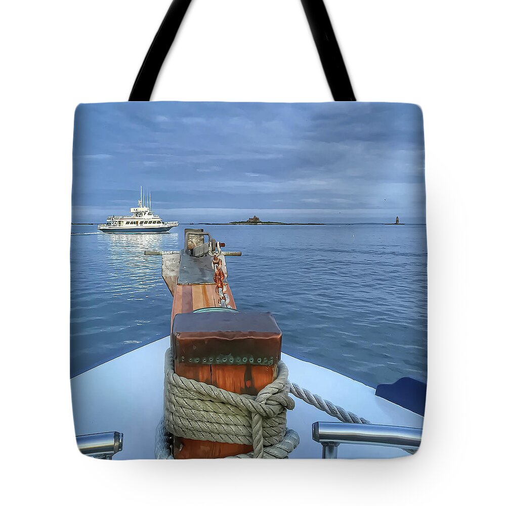 Atlantic Queen Tote Bag featuring the photograph Storm Warning by Deb Bryce