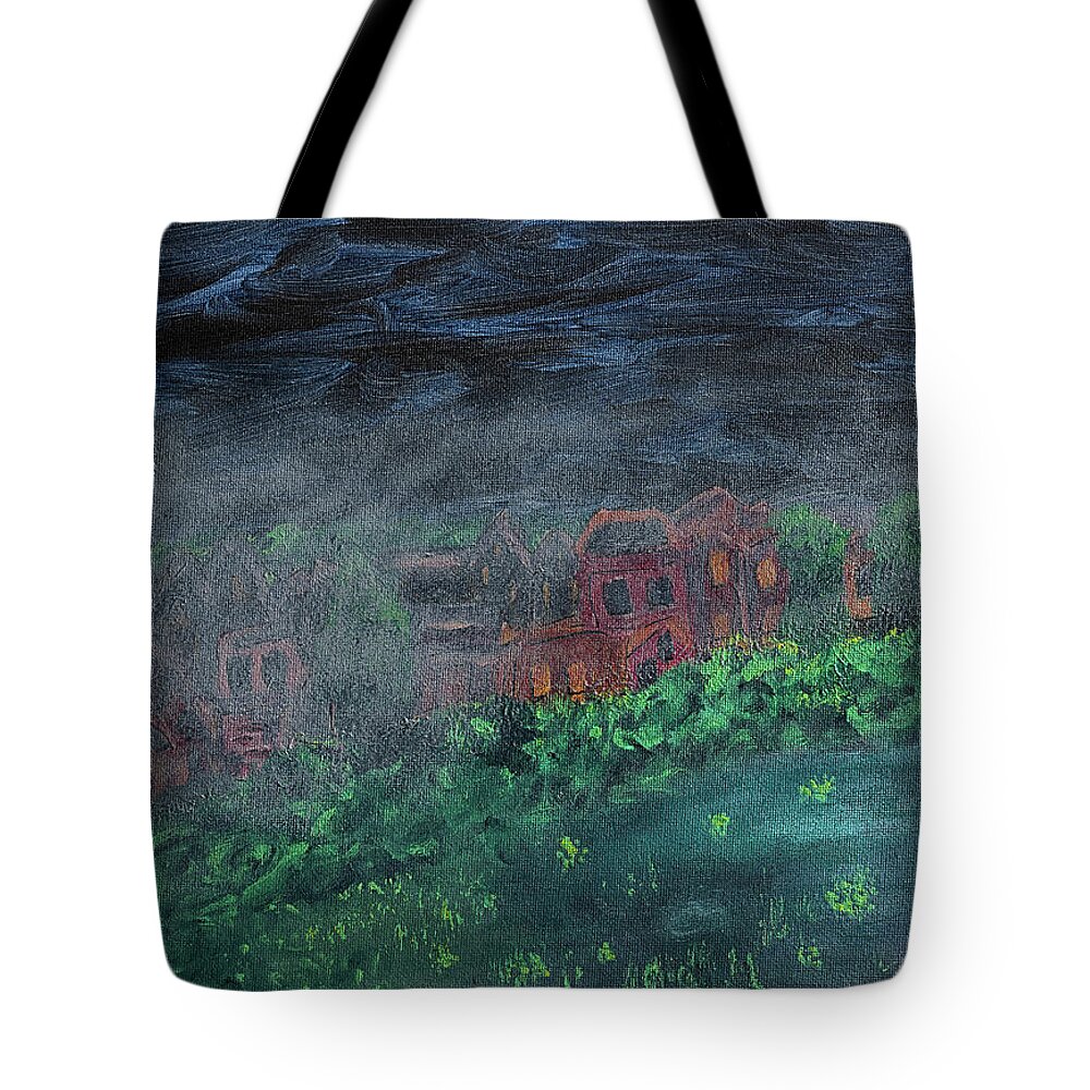 Art Tote Bag featuring the painting Stormy Norwest by Jay Heifetz