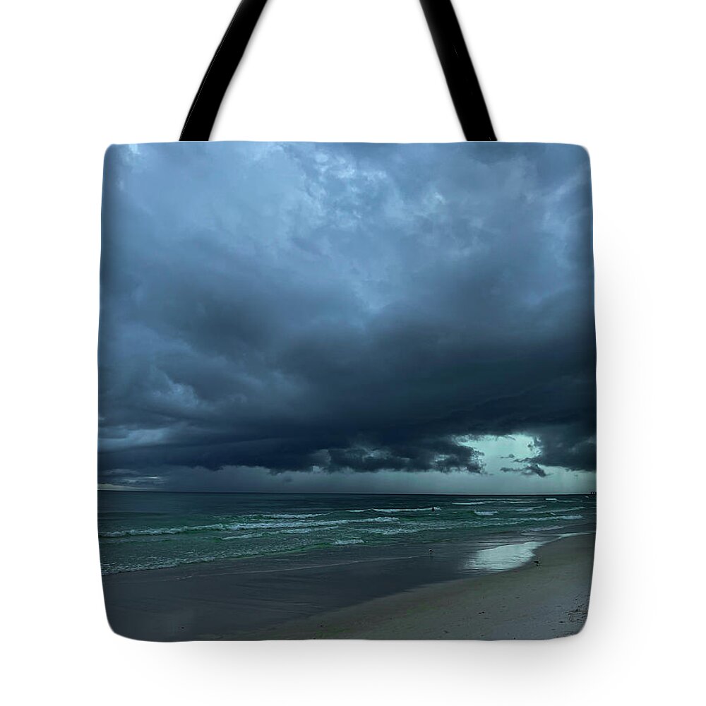 Storm Tote Bag featuring the photograph Stormy seas by Jamie Tyler