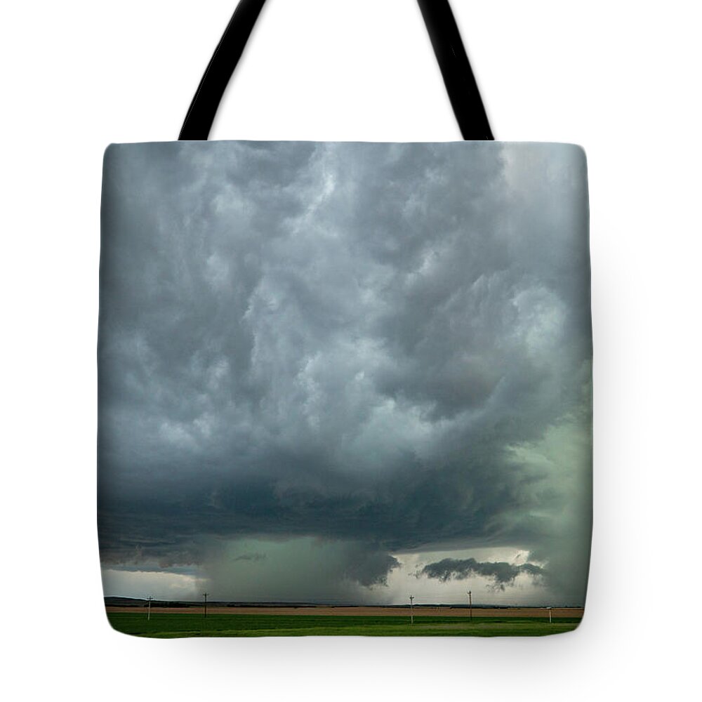 Storm Tote Bag featuring the photograph Stormy Supercell by Wesley Aston