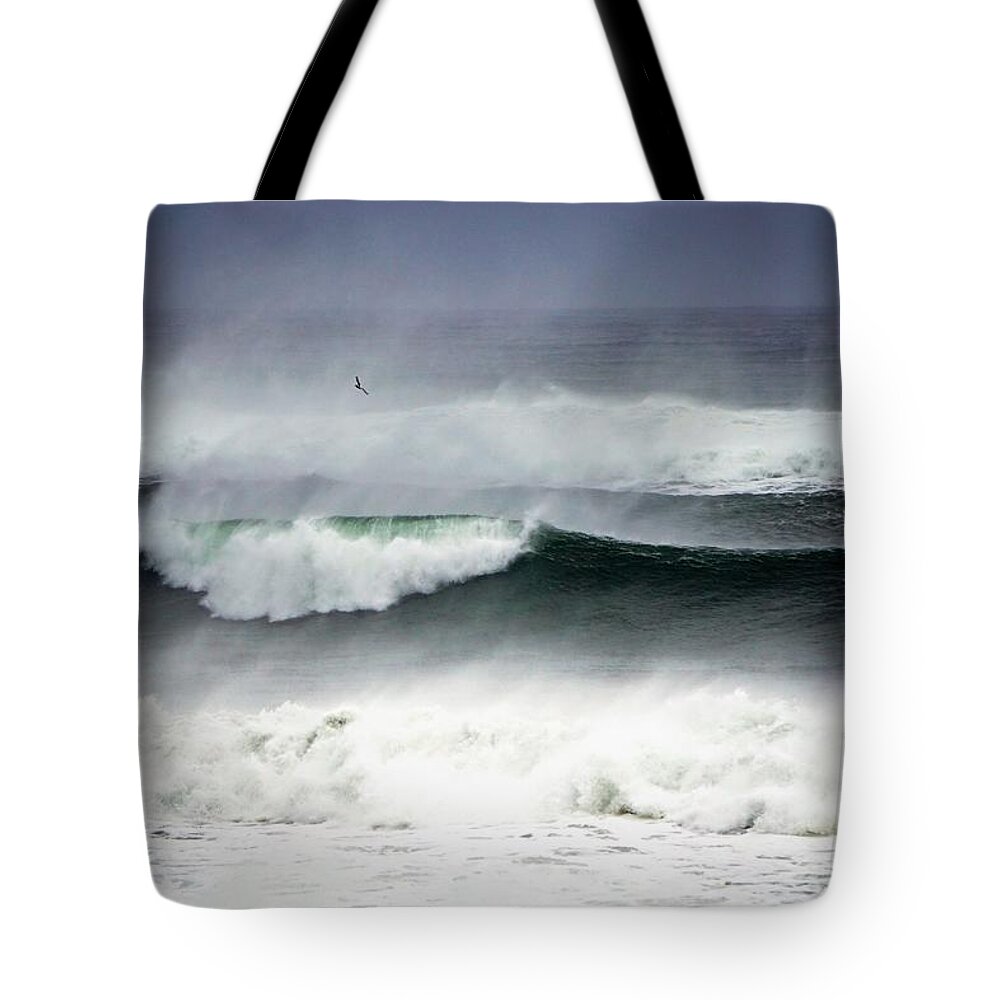 Ocean Tote Bag featuring the photograph Stormy Waves by Tranquil Light Photography