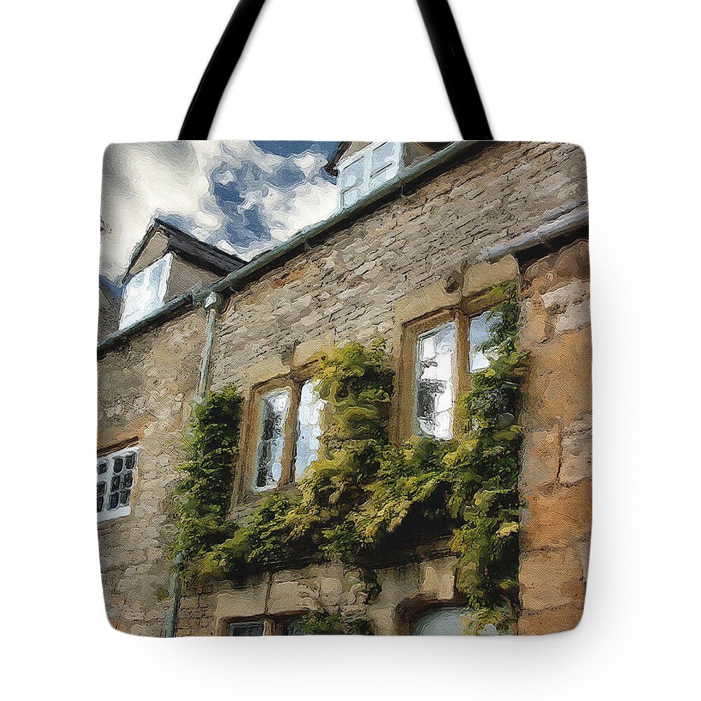 Stow-in-the-wold Tote Bag featuring the photograph Stow in the Wold Facade Two by Brian Watt