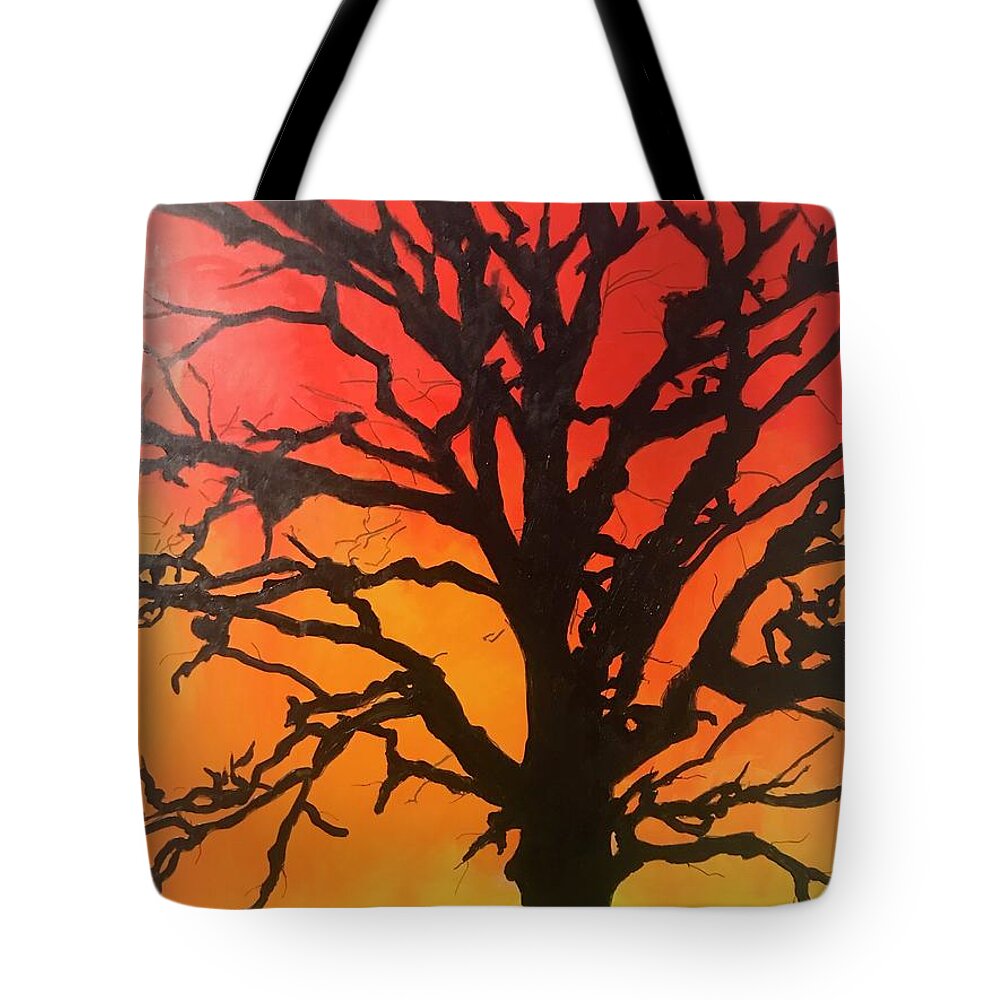  Tote Bag featuring the mixed media Strange Fruit by Angie ONeal