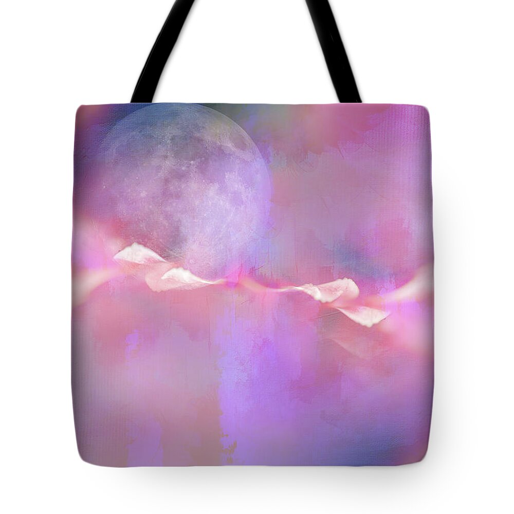 Photography Tote Bag featuring the digital art Strawberry Moon by Terry Davis
