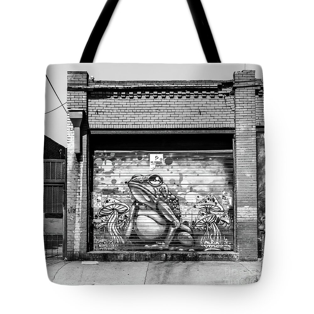 Street Art Tote Bag featuring the photograph Street Art Deep Ellum Texas Toad by Edward Fielding