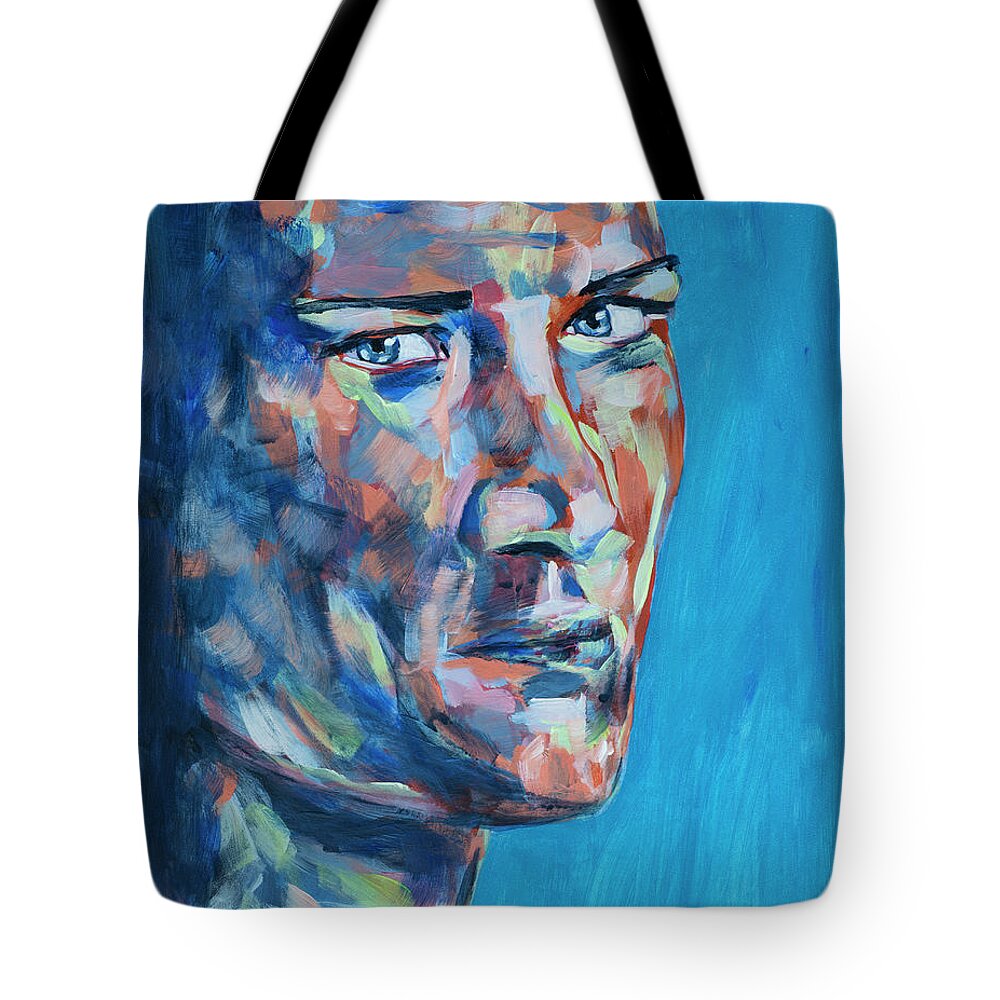 Portrait Tote Bag featuring the painting Strength by Mark Ross
