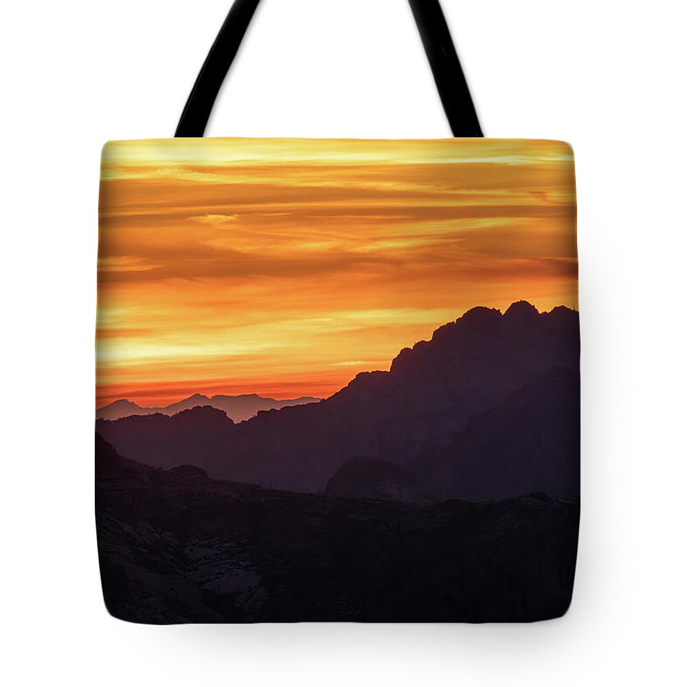American Southwest Tote Bag featuring the photograph Striated Skies by Rick Furmanek