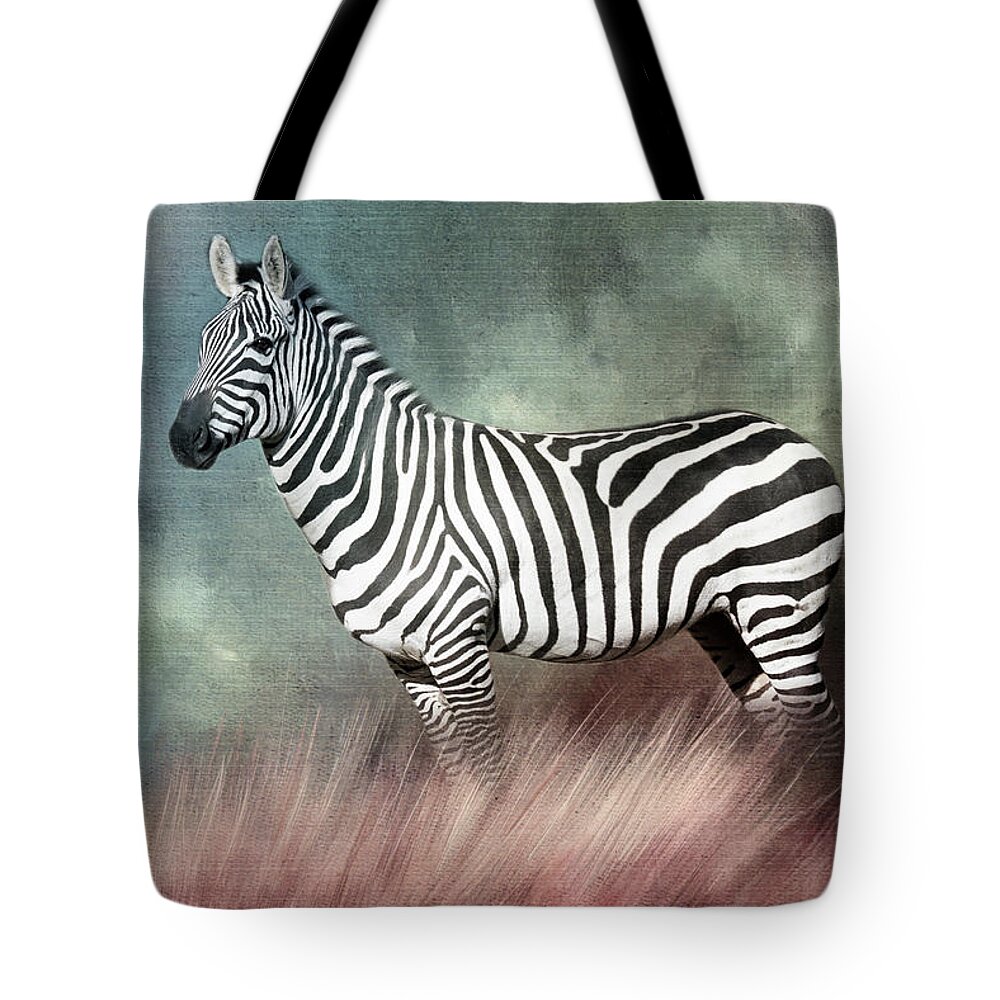 Horse Tote Bag featuring the mixed media Stripes by Ed Taylor