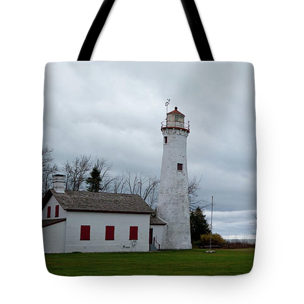 Lighthouse Tote Bag featuring the photograph Sturgeon Point Ligthouse, Lake Huron #2 by Rich S