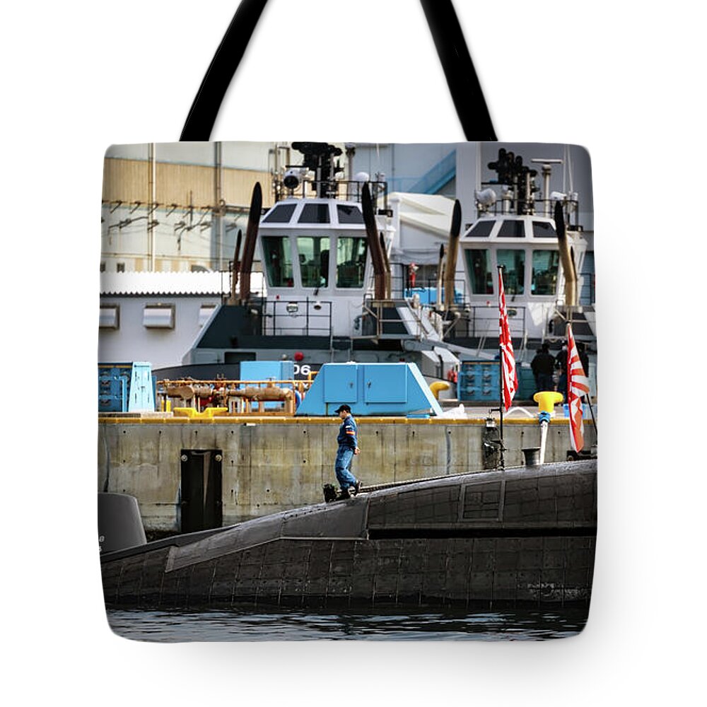 Aft Tote Bag featuring the photograph Sub Walk by Bill Chizek