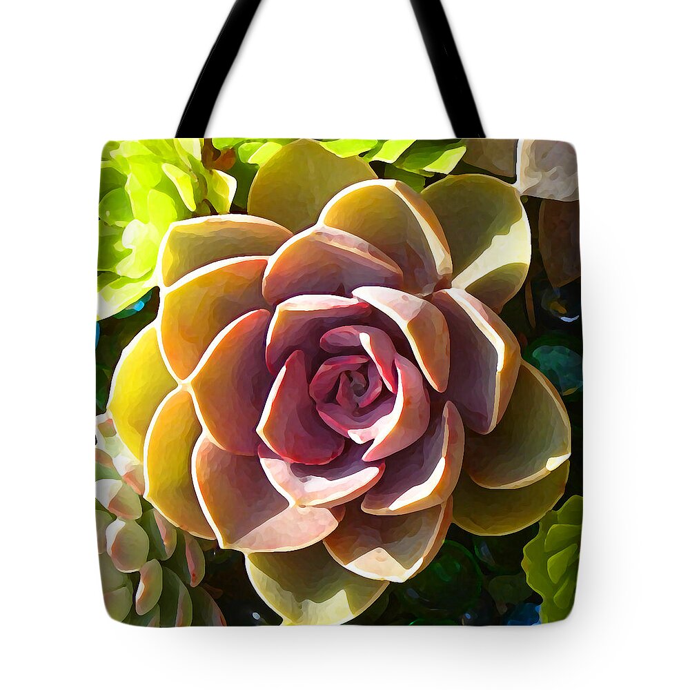 Succulent Tote Bag featuring the photograph Succulent Pond 5 by Amy Vangsgard