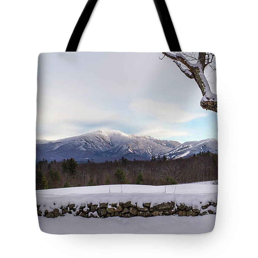 Sugar Tote Bag featuring the photograph Sugar Hill Snow Scene by White Mountain Images