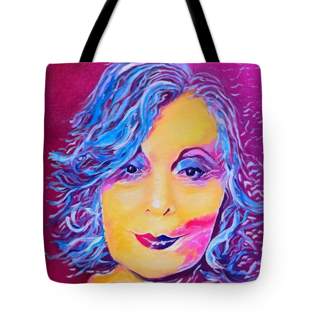 Sultry Tote Bag featuring the painting Sultry by Juliette Becker