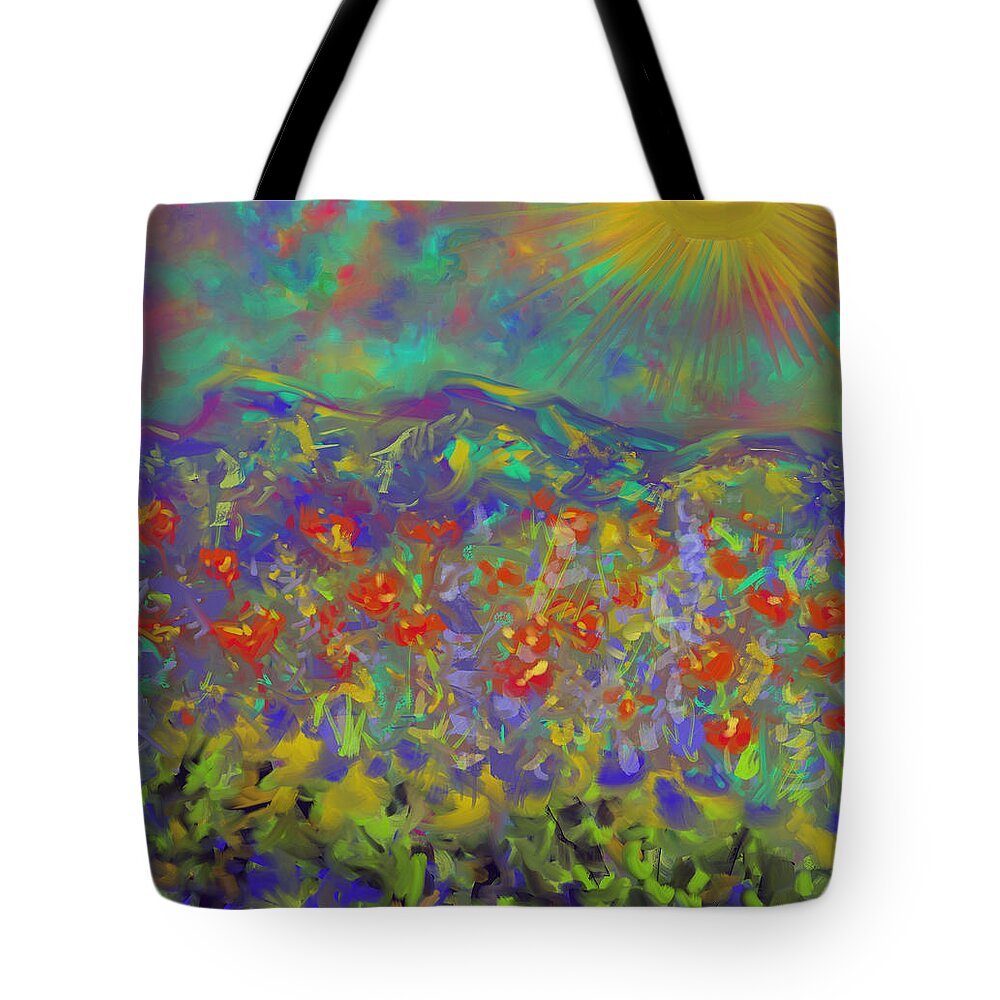 Summer Tote Bag featuring the digital art Summer by Angela Weddle
