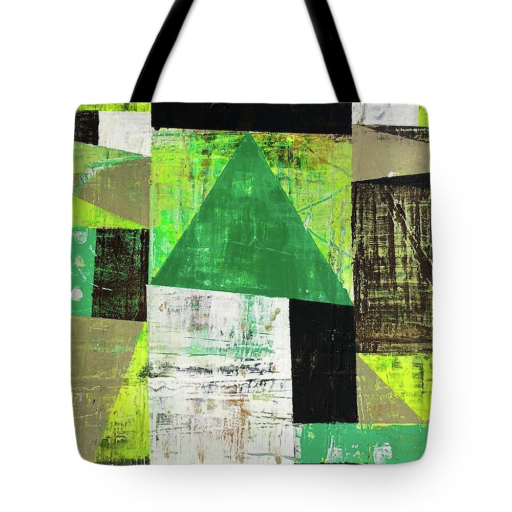 Abstract Tote Bag featuring the painting Summer by Cyndie Katz