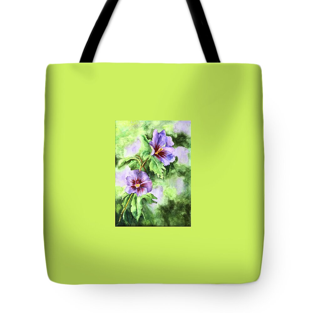 Art - Watercolor Tote Bag featuring the painting Summer Glory Watercolour on Paper by Sher Nasser