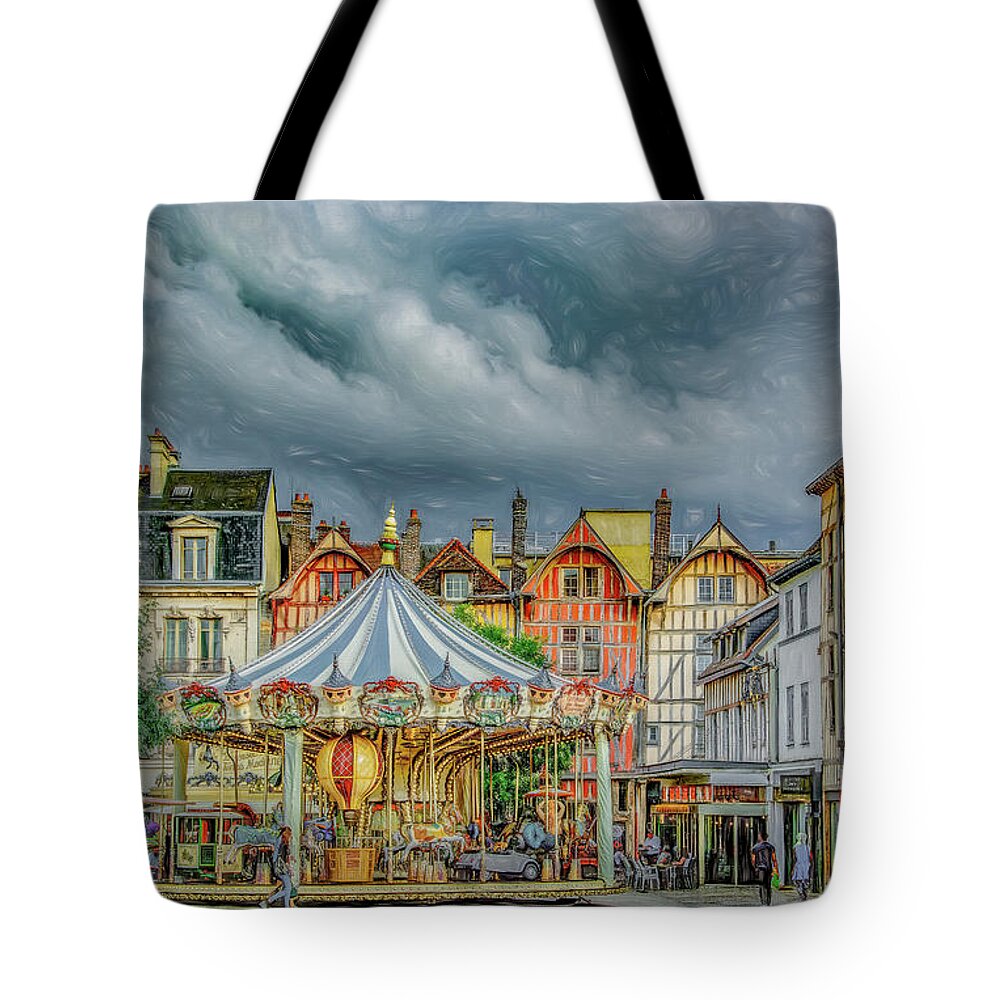 Troyes Tote Bag featuring the photograph Summer in Troyes, France by Marcy Wielfaert