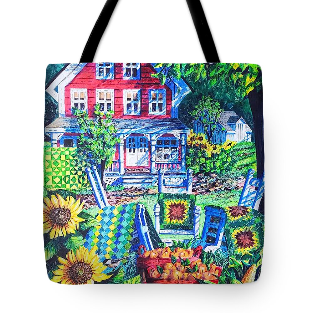 Summer Tote Bag featuring the painting Summer Joy by Diane Phalen