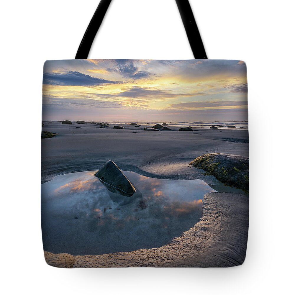 Wells Beach Tote Bag featuring the photograph Summer Morning at Wells Beach by Kristen Wilkinson