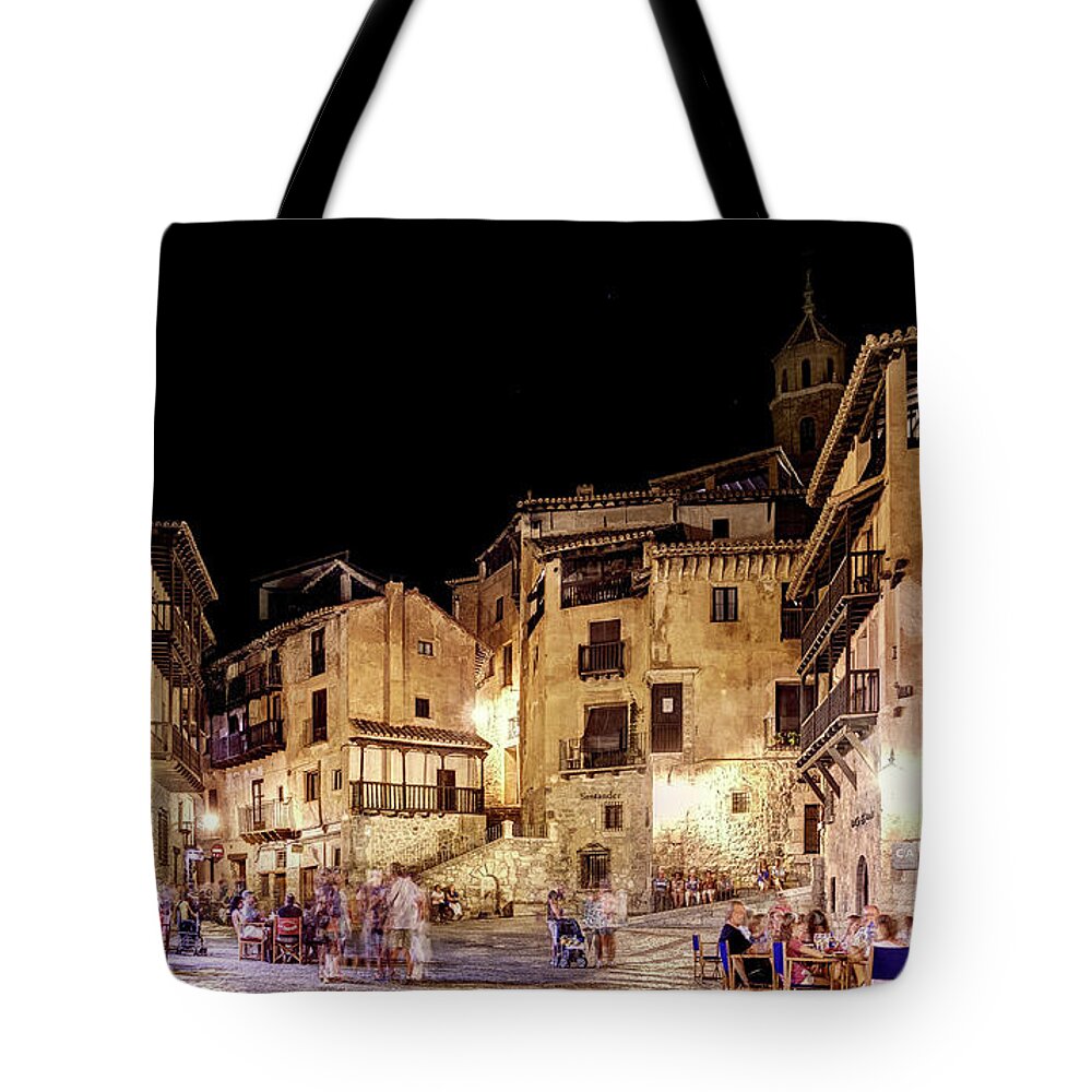 Albarracin Tote Bag featuring the photograph Summer Night in Albarracin Spain by Weston Westmoreland