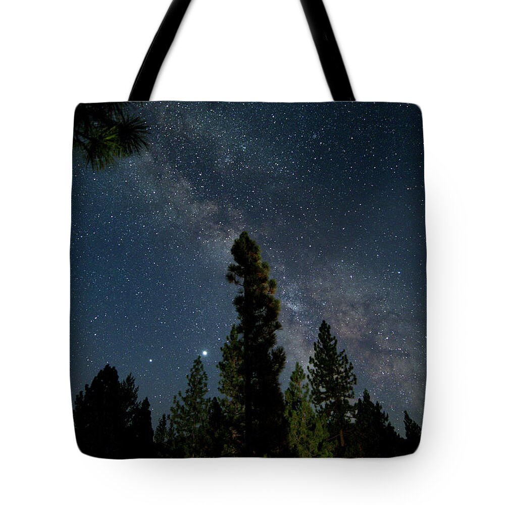 Milky Way Tote Bag featuring the photograph Summer Nights by Randy Robbins
