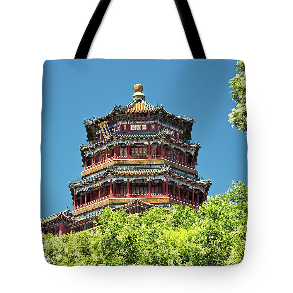 China Tote Bag featuring the photograph Summer Palace Temple by Tara Krauss