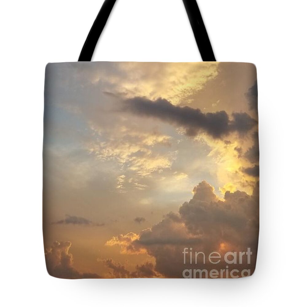 Orange Clouds Photography Tote Bag featuring the photograph Summer Sky by Expressions By Stephanie