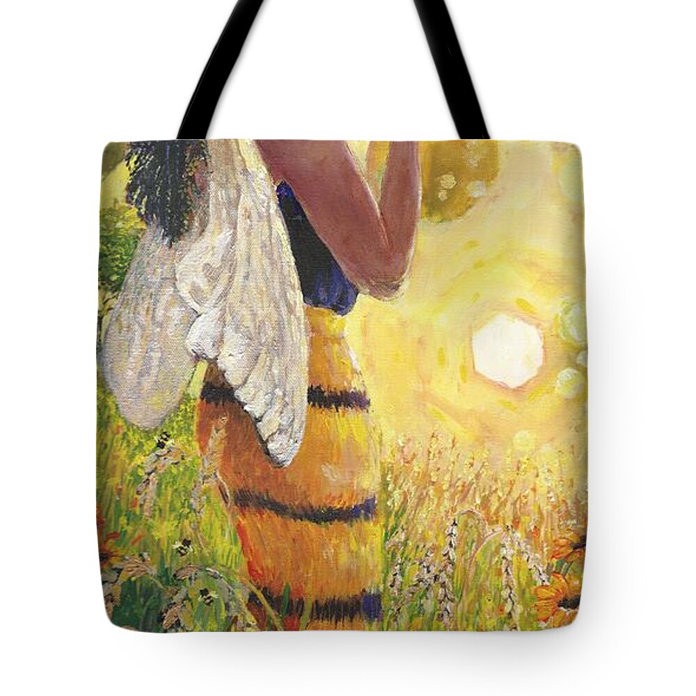 Summer Tote Bag featuring the painting Summer Siren by Merana Cadorette