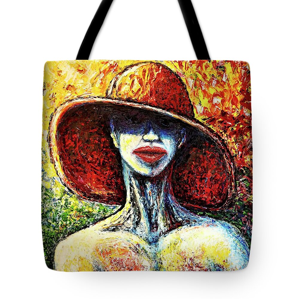 Face Tote Bag featuring the painting Summer by Viktor Lazarev