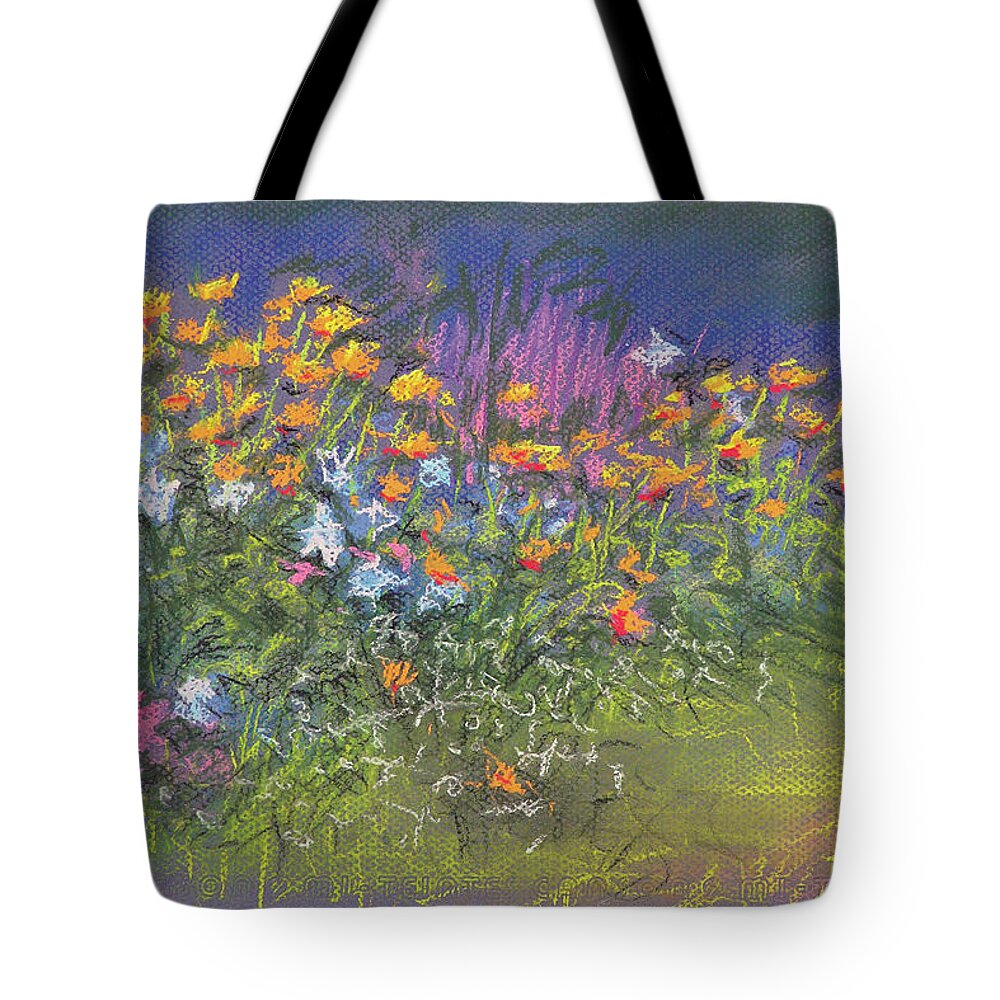 Flowers Tote Bag featuring the painting Summer Walkway by Terre Lefferts
